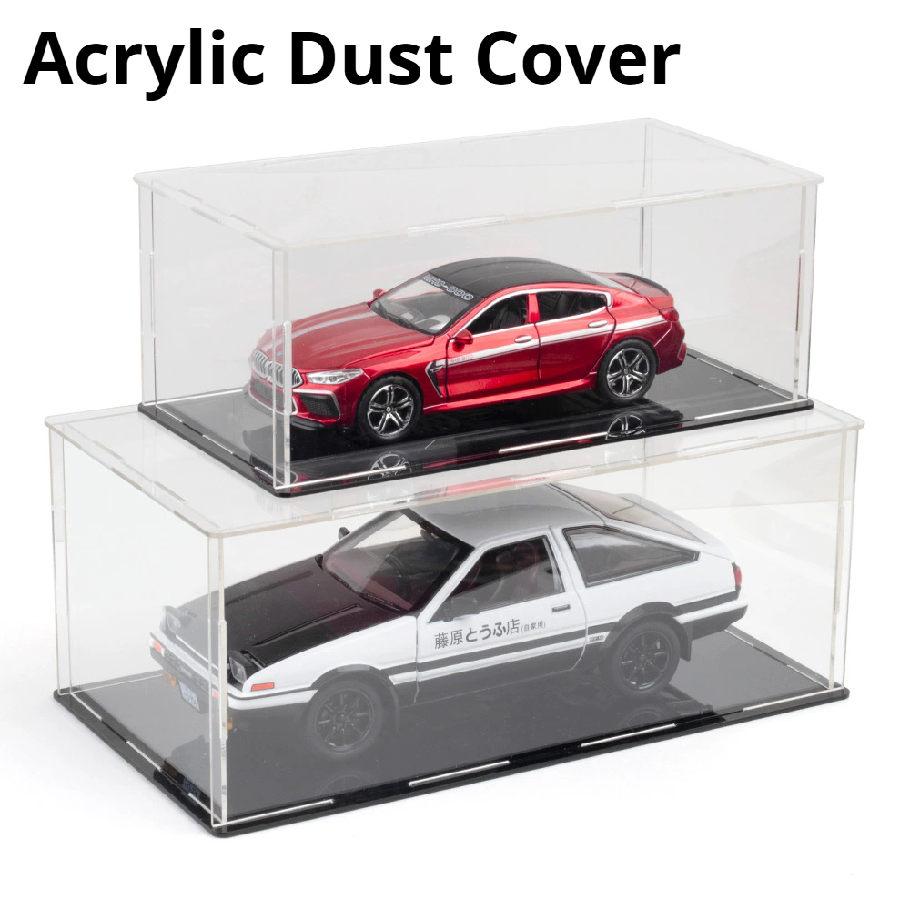 Model Kit Display Case - 1:32 1:24 1:18 Acryl-Vitrine Automodell-Aufbewahrungsbox Fahrzeugmodelle