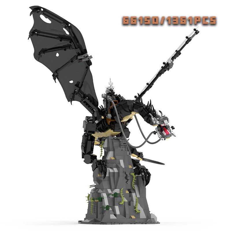 Model Kit Companies - 1361-teiliges Hexenkönig-Fell-Beast-Baustein-Set, Spielzeug, mittelalterlicher MOC Nazgul-Drachen-Modellbausatz