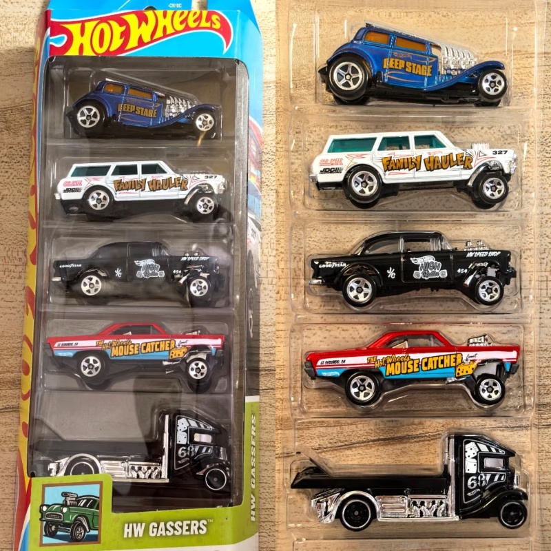 Hot Wheels Car Track Sets - Hot Wheels Legierungs-Miniatur-Lauerautos-Set – Fünf-Pack Desktop-Track-Simulationsmodelle,