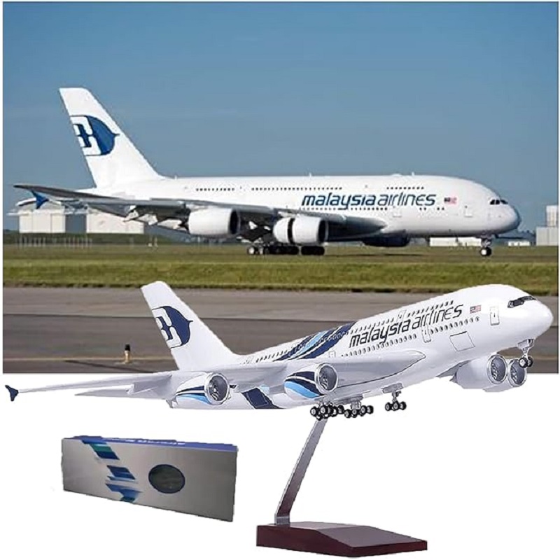 Model Kit Resin - Malaysia Airlines A380 Metallflugzeugmodell im Maßstab