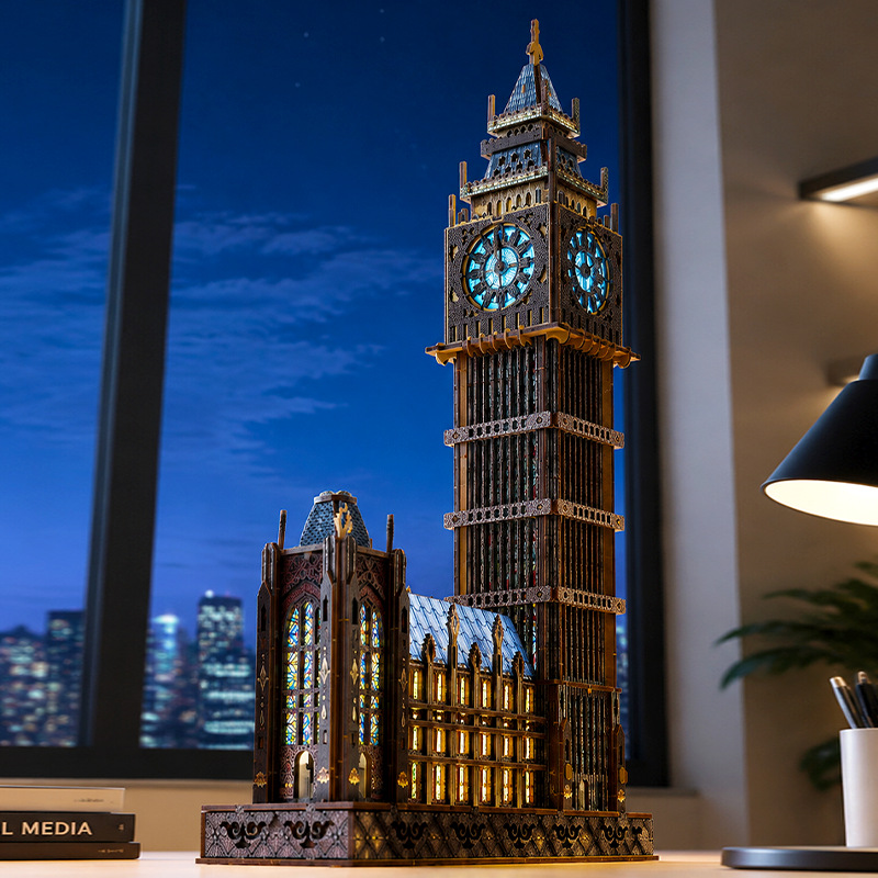DIY 3D Holz-Big-Ben-Cottage Pu – Model Kit Glue Bewertung und Preis
