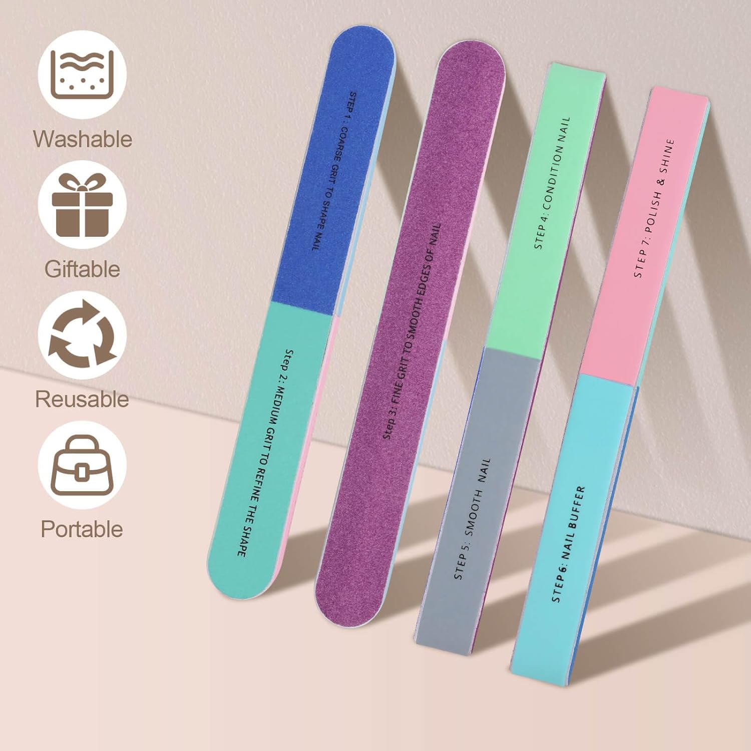 1/5 Stück Nagelfeile Siebensse – Sanding Stick Set Bewertung und Preis