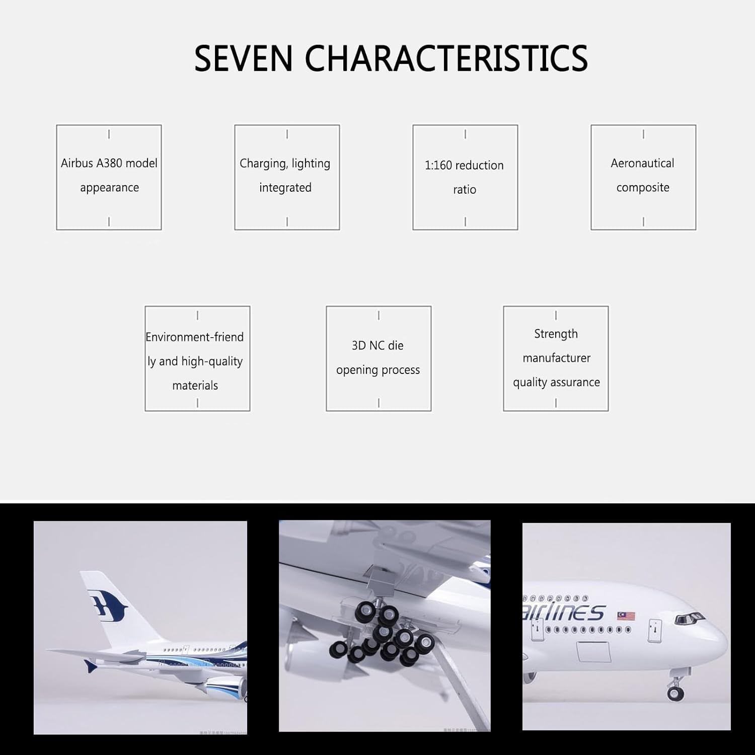 Malaysia Airlines A380 Metallf – Model Kit Resin Bewertung und Preis