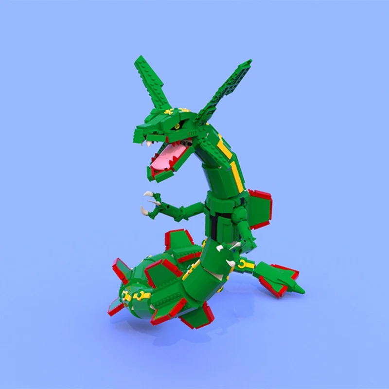 1417 Teile MOC Pokemon Rayquaz – Model Kit Rayquaza Bewertung und Preis